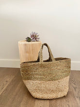 Load image into Gallery viewer, Braided jute basket-Sage
