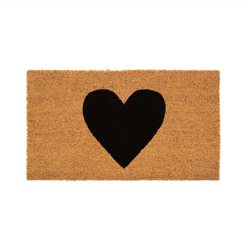 Doormat-Black heart